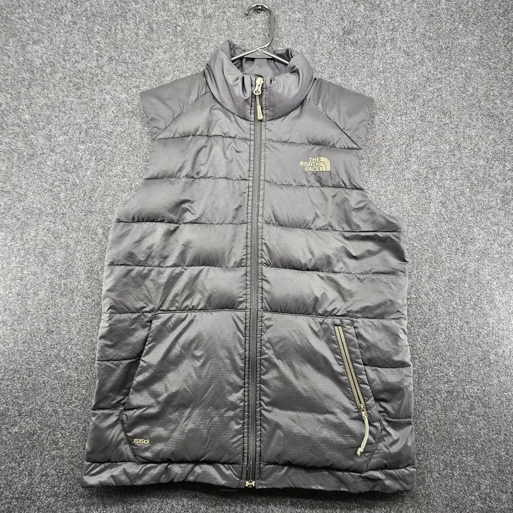 North Face Nupste‎ 550 Goose Down Puffer Vest Men Medium Black Full Zip Gorpcore